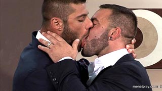 hairy gay hunks kissing
